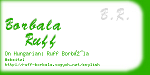 borbala ruff business card